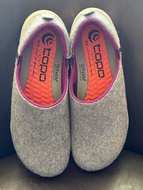 TOPO Athletic Rekovr 2 Ortholite Women's Gray Wool Slip-On Recovery Shoes